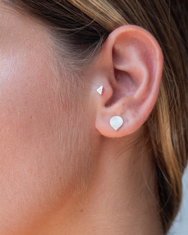 Spiral Silver Earring