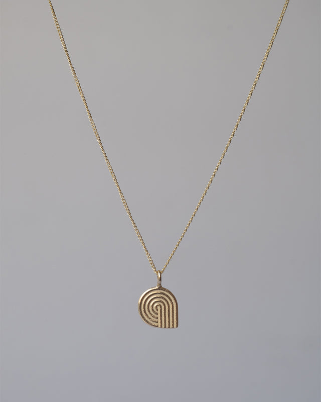 Spiral 14K Gold Necklace
