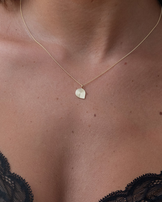 Spiral 14K Gold Necklace