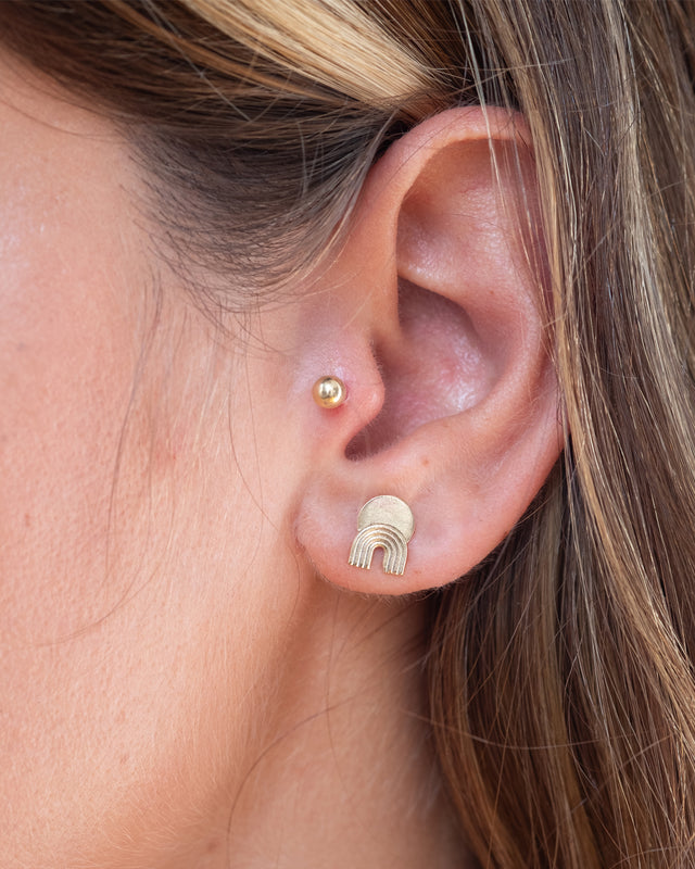 עגיל קשת זהב 14k