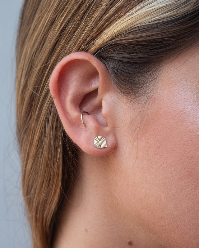 עגיל ספירל זהב 14k