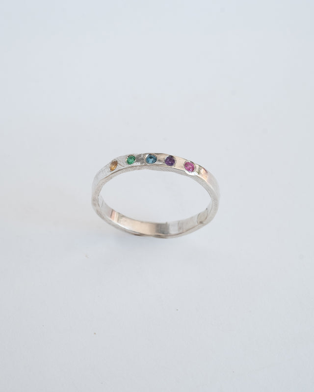 טבעת דריפט ריינבו כסף