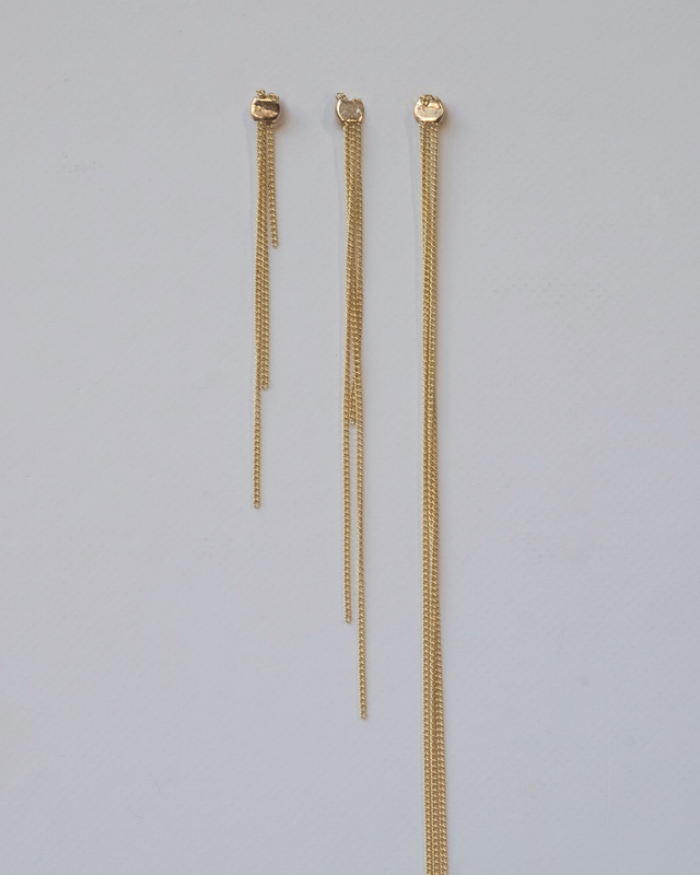 עגיל מפל זהב 14k