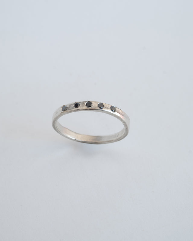 טבעת דריפט שחור כסף