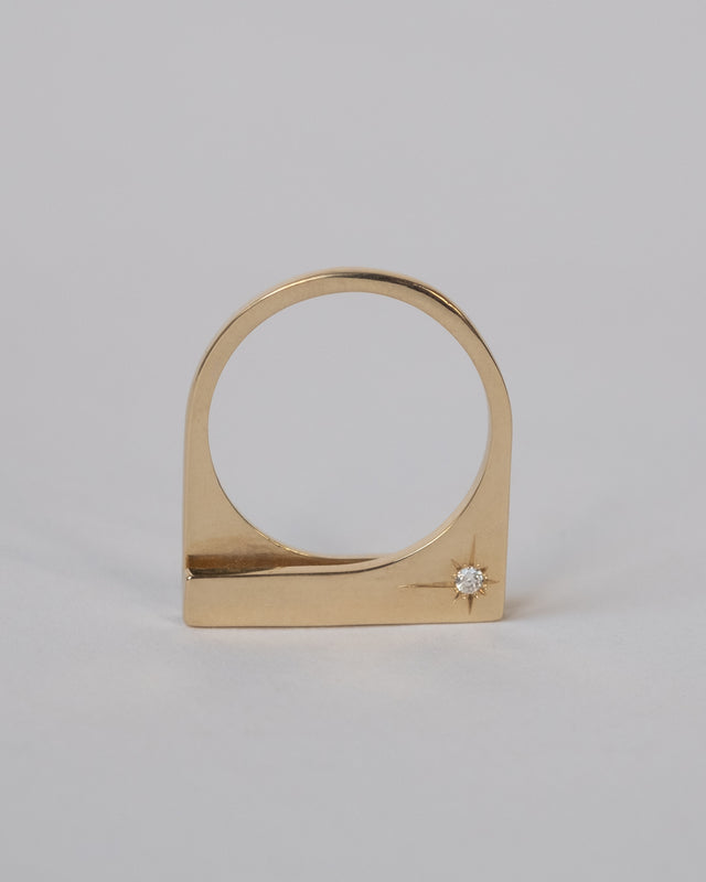 Mini Replica 14K Gold Diamond Ring