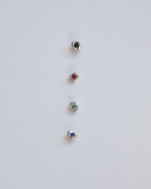 Stone Rainbow Silver Earring