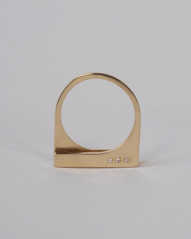 Mini Replica 14K Gold Diamond Ring