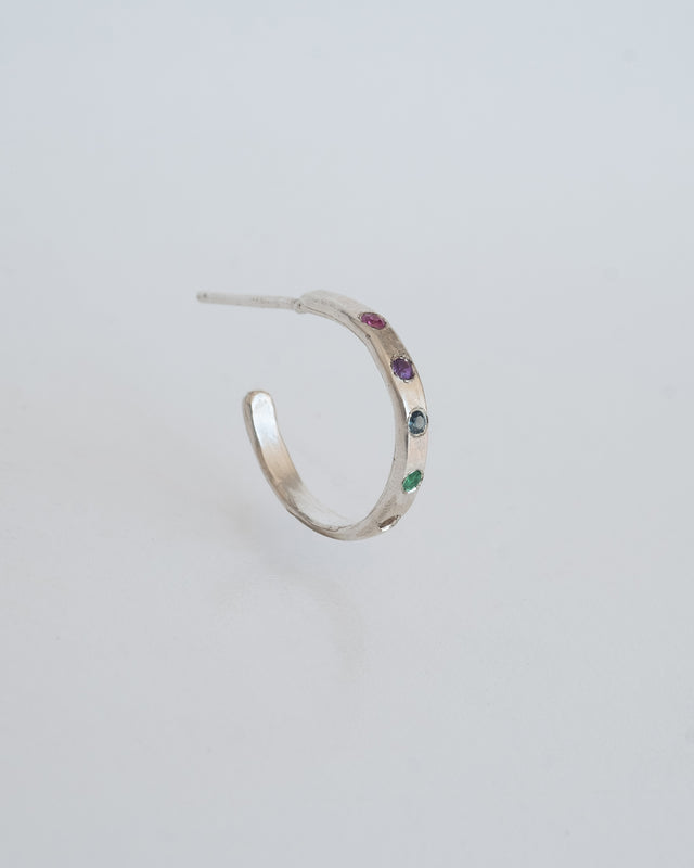 עגיל דריפט ריינבו כסף