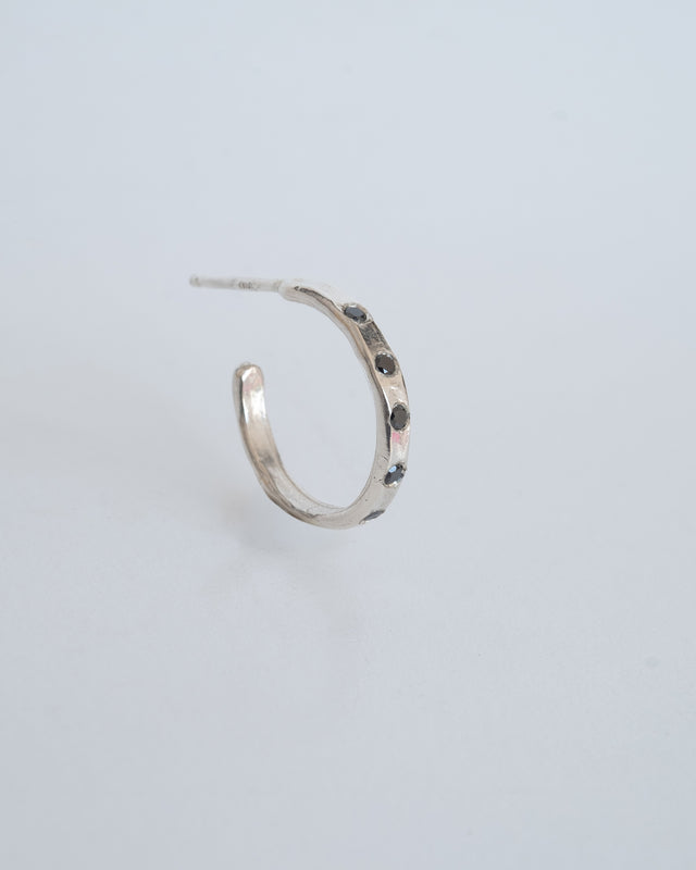 עגיל דריפט שחור כסף