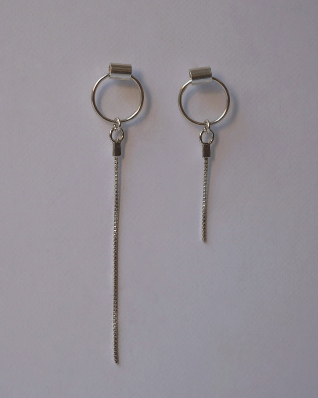 Ripple Loop Silver Earring