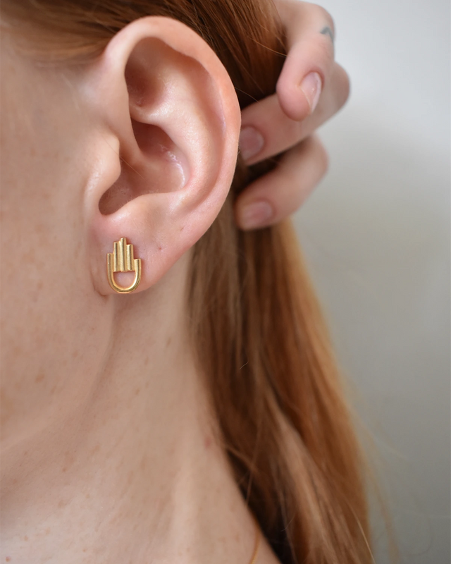 עגיל חמסה זהב 14k