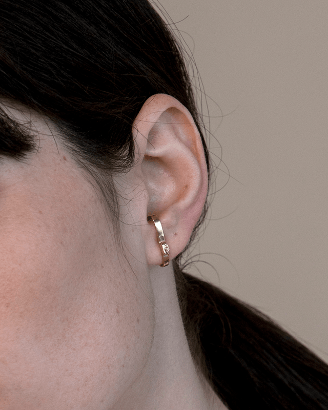 עגיל ארגון זהב 14k