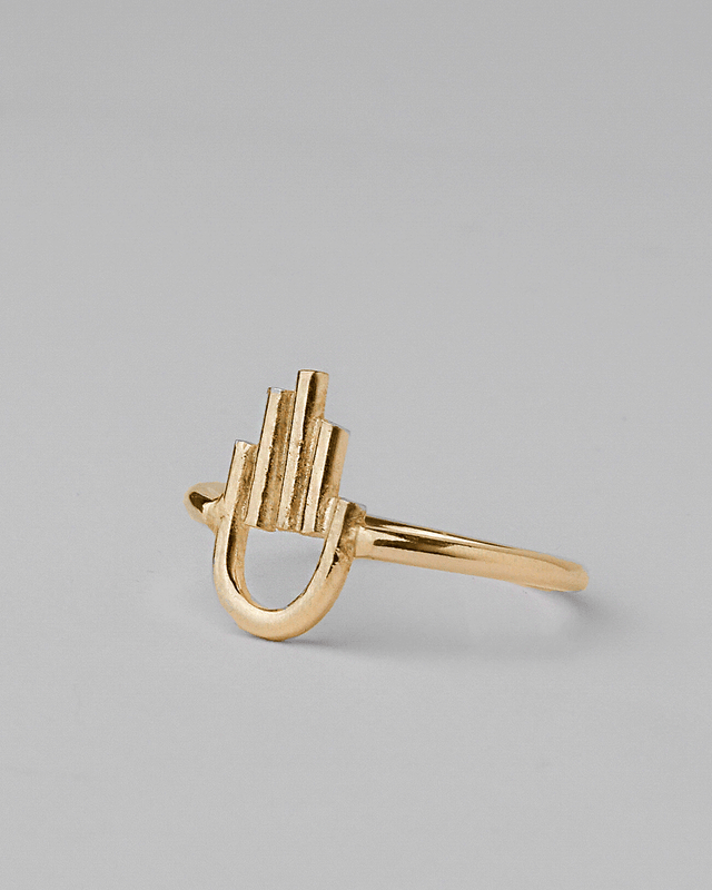 Hamsa 14k Gold Ring