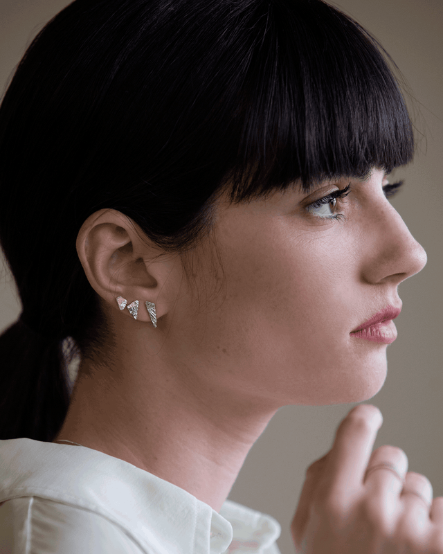 Mini Terra Silver Earring