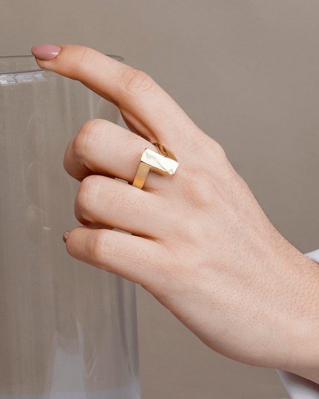 Bar Gold Plated Ring