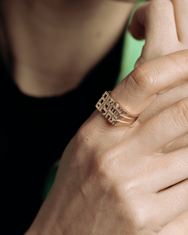 Bones Gold Plated Ring