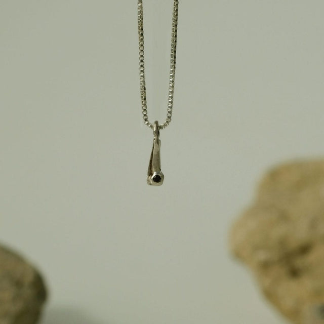 Black Diamond Sulfur Silver Necklace
