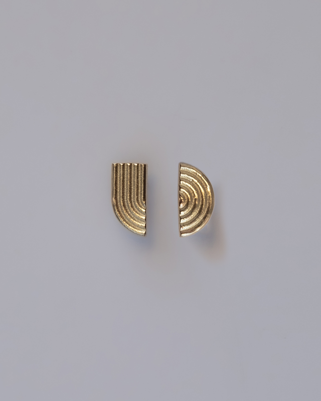 עגיל הורייזון זהב 14k