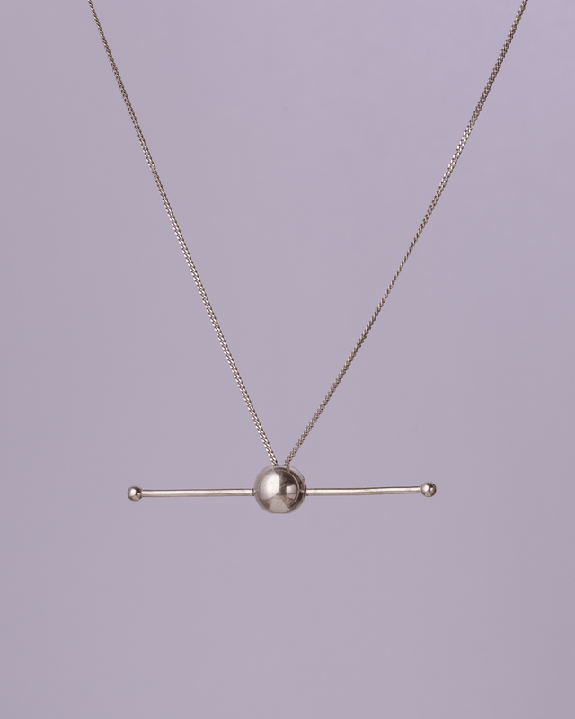 Saturn Silver Necklace