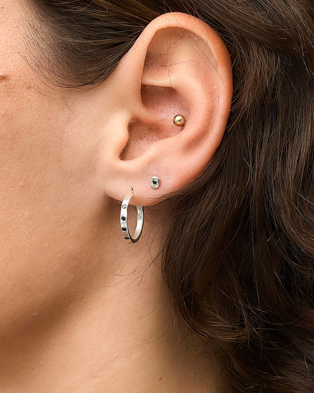 עגיל דריפט שחור כסף