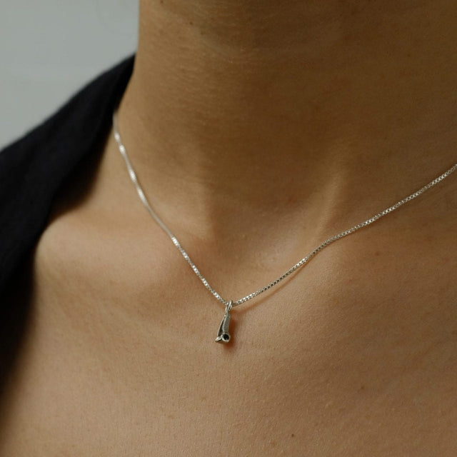 Black Diamond Sulfur Silver Necklace