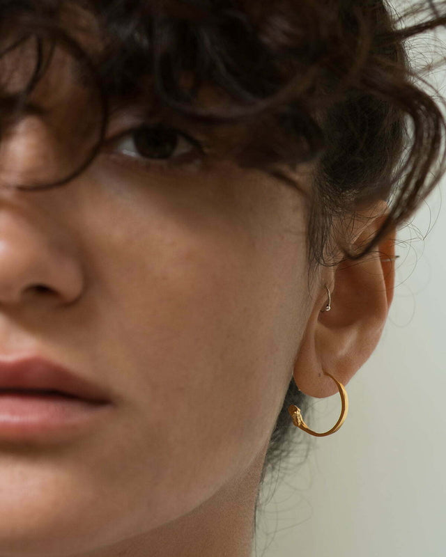 עגיל מיני ג׳יפסי זהב 14K