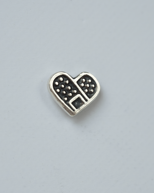Band-Aid Heart Silver Earring