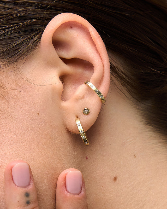 עגיל דריפט יהלומים זהב 14k