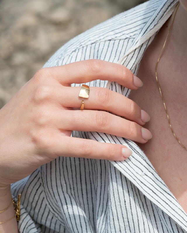 Flipper 14K Gold Ring