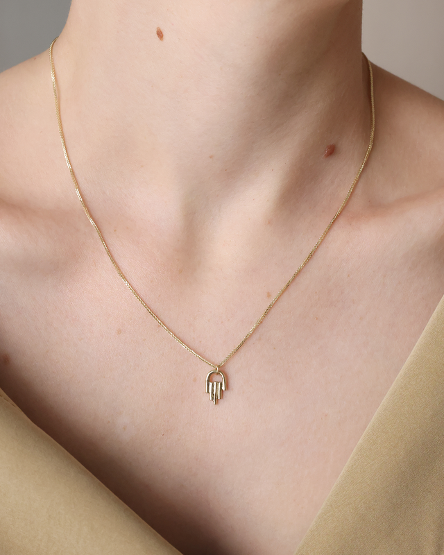 Hamsa 14k Gold Necklace