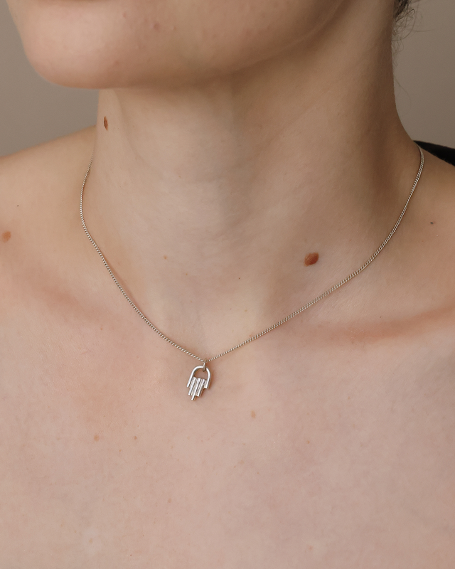Hamsa Silver Necklace