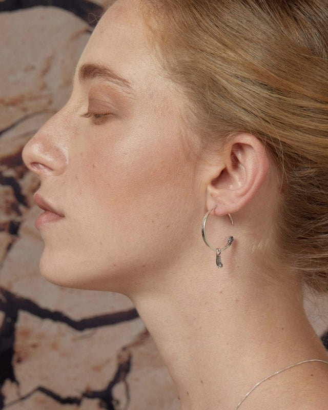 Gypsy Argon Silver Earring