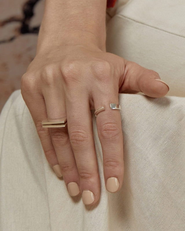 Geometric Silver Ring