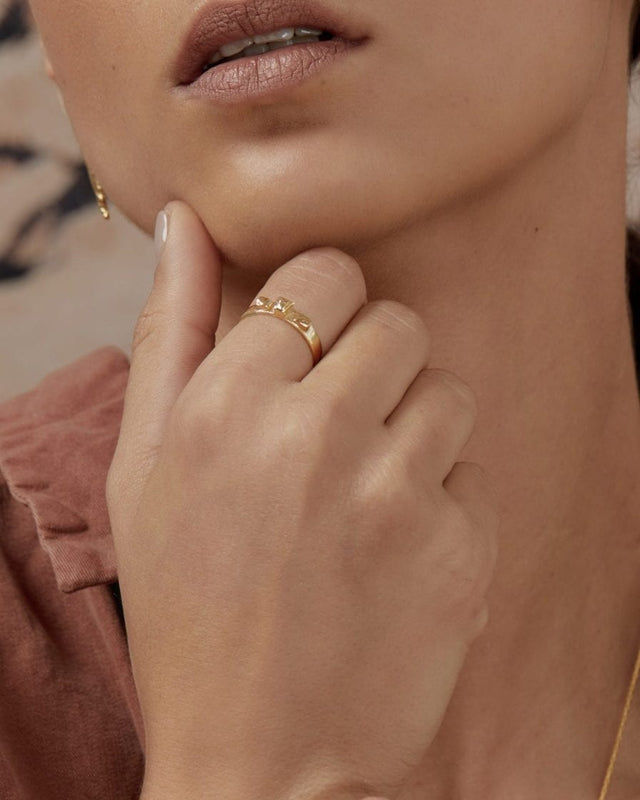 Argon Plated Gold Ring