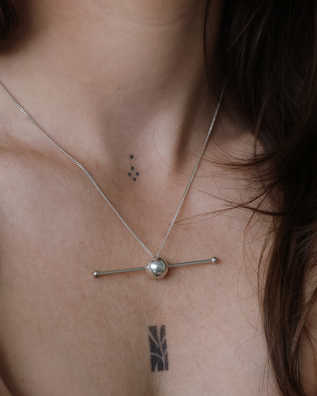 Saturn Silver Necklace