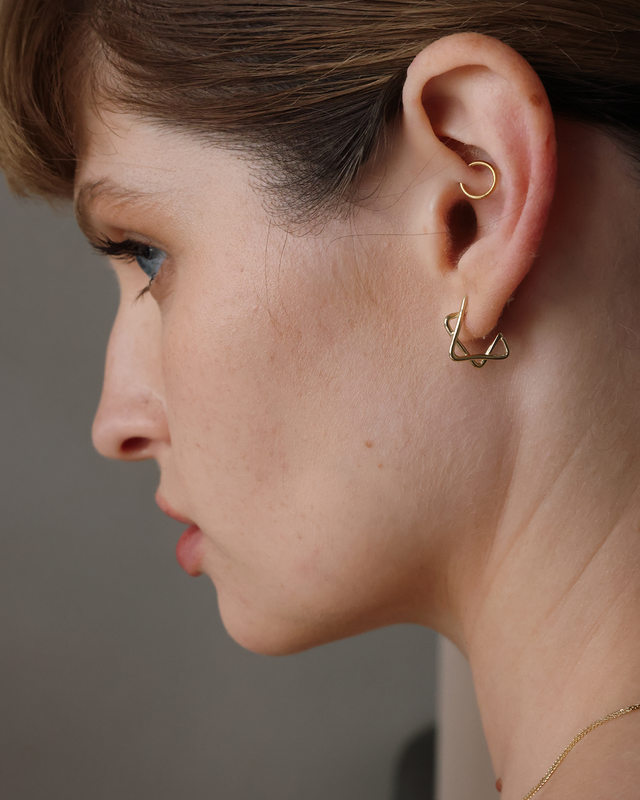 עגיל מגן דויד זהב 14K