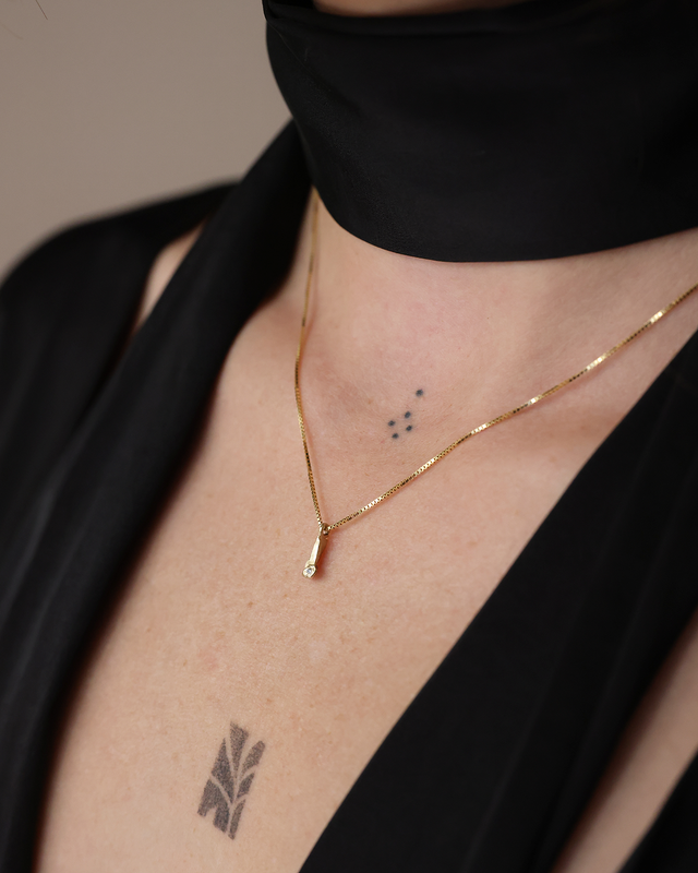 14K Gold Sulphur Necklace