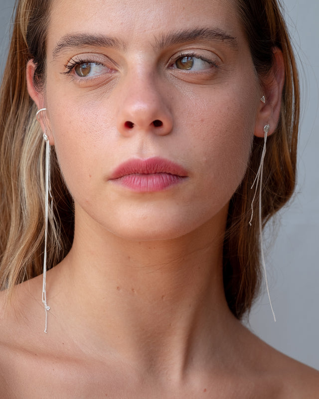 Cascade Silver Earring