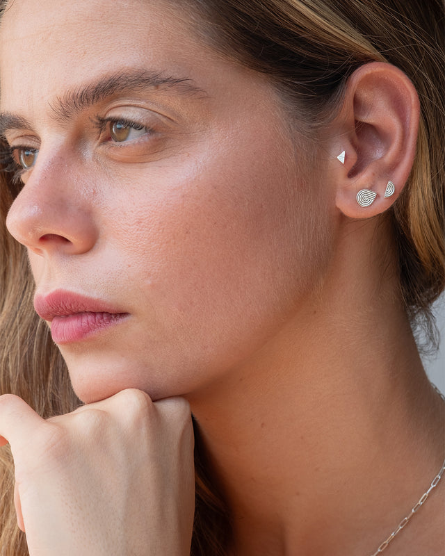 Horizon Silver Earring