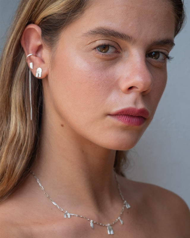 Bow Silver Earring