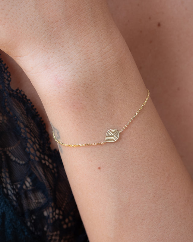 Spiral 14K Gold Bracelet