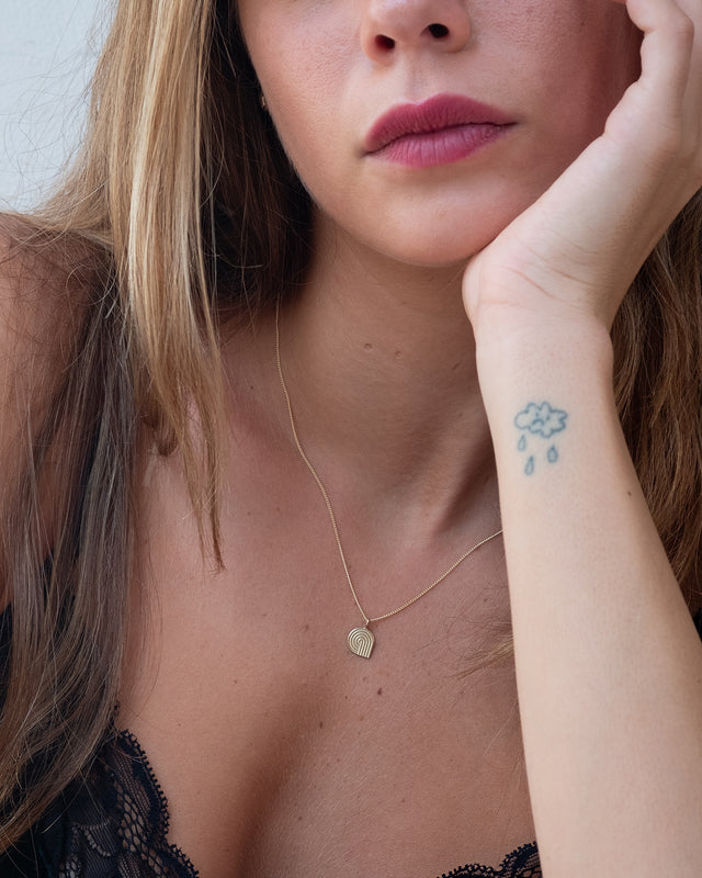 Spiral 14K Gold Necklace