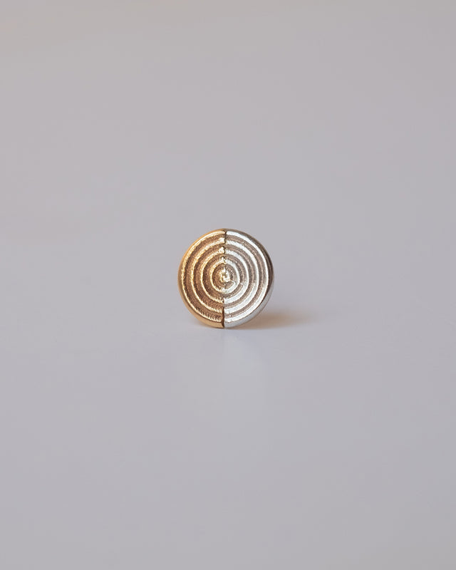Duality Silver and 14K Gold Earrings