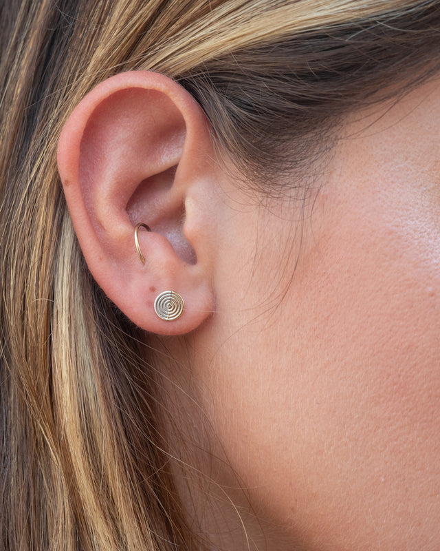Duality Silver and 14K Gold Earrings