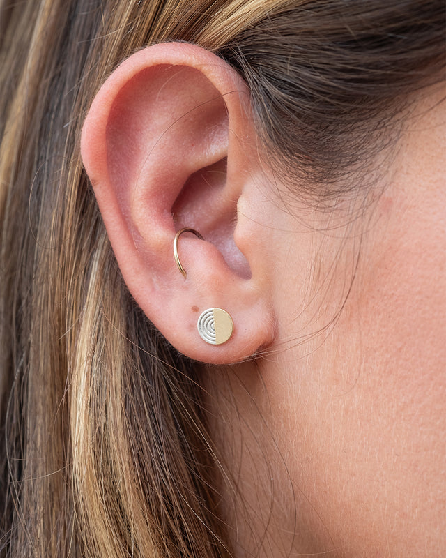 Duality Silver and 14K Gold Earrings