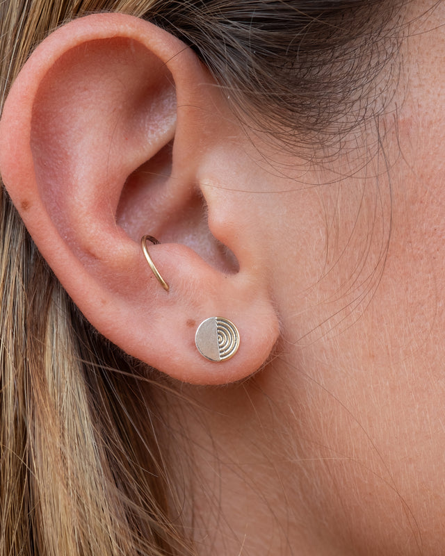 Duality Silver and 14K Gold Earrings