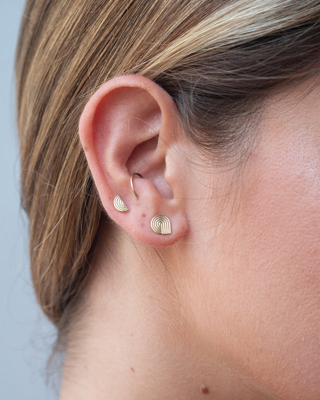 Spiral 14K Gold Earring