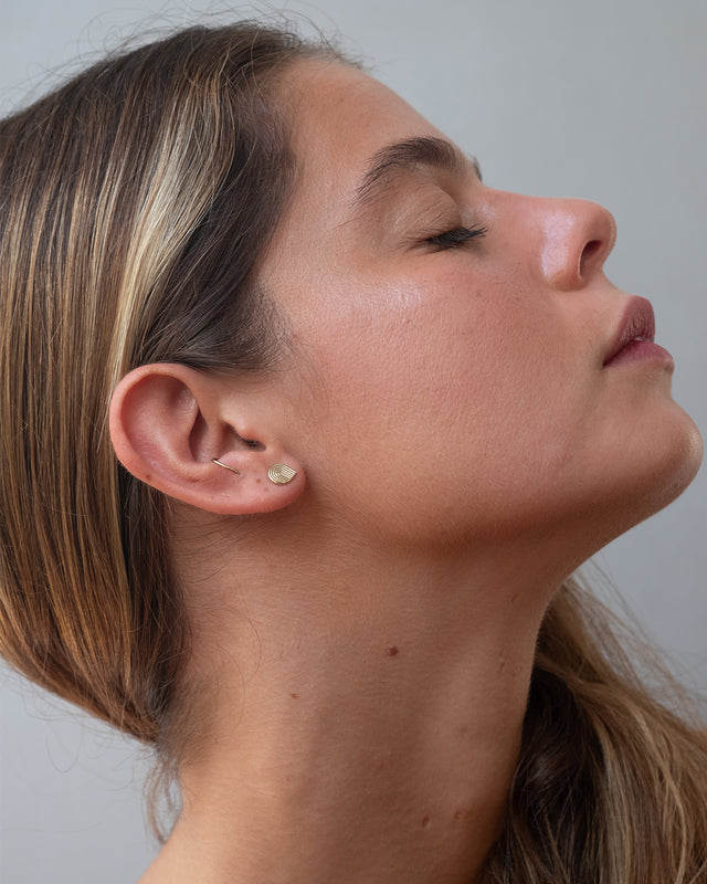 Spiral 14K Gold Earring