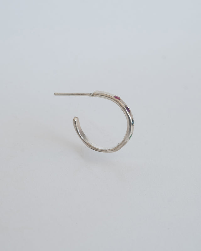 Rainbow Drift Silver Earring