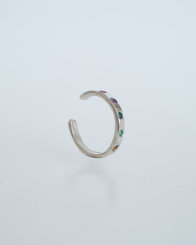 Rainbow Drift Silver Cuff
